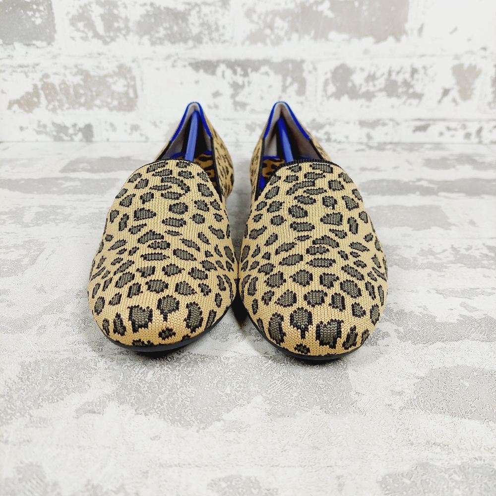 New Rothy's Spotted The Loafer Leopard Print Slip On Round Toe Loafers O546 - Picture 5 of 8